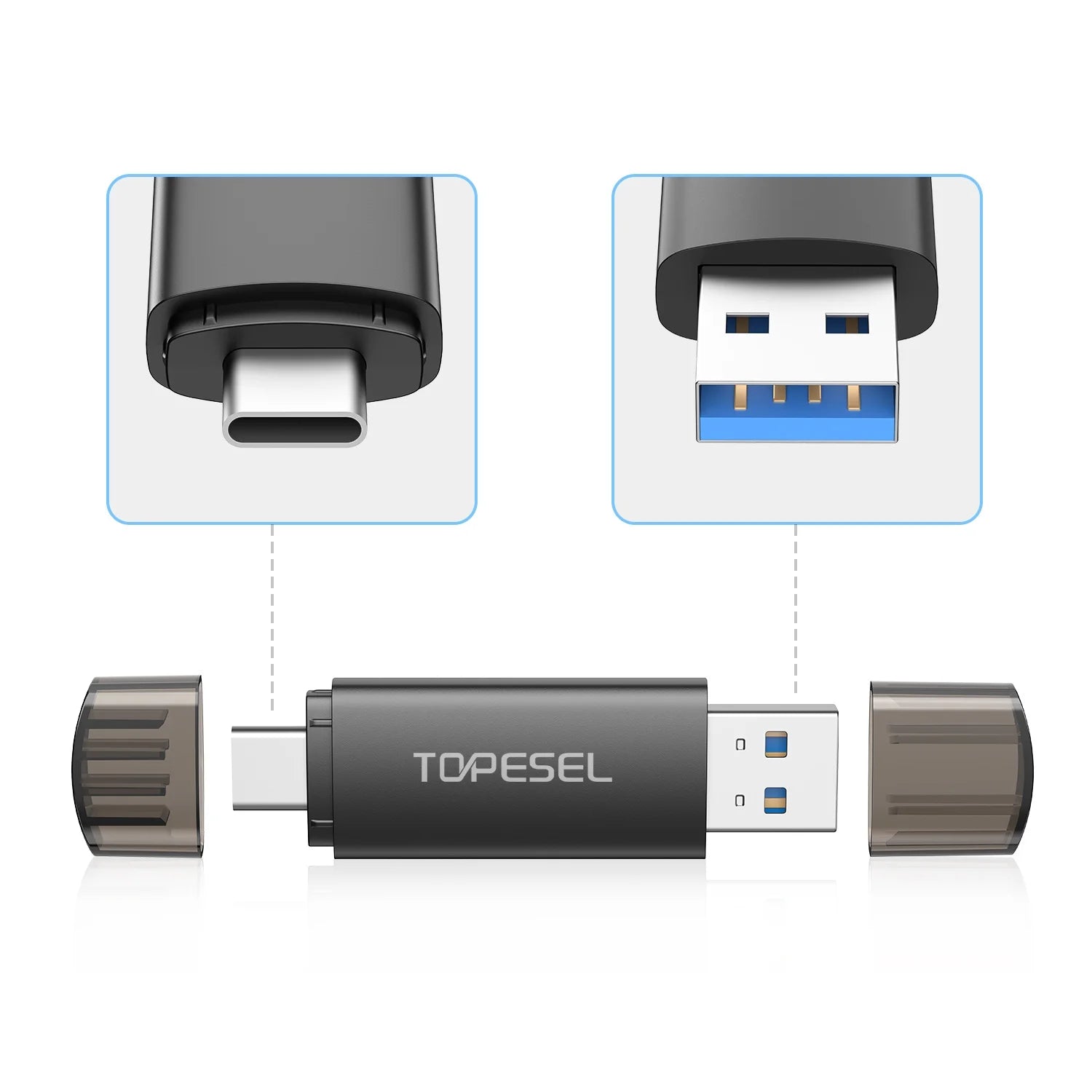 2 Pack USB 3.0 Flash Drive 64GB Type C OTG Memory Stick Thumb Drive Fits for Android Phone