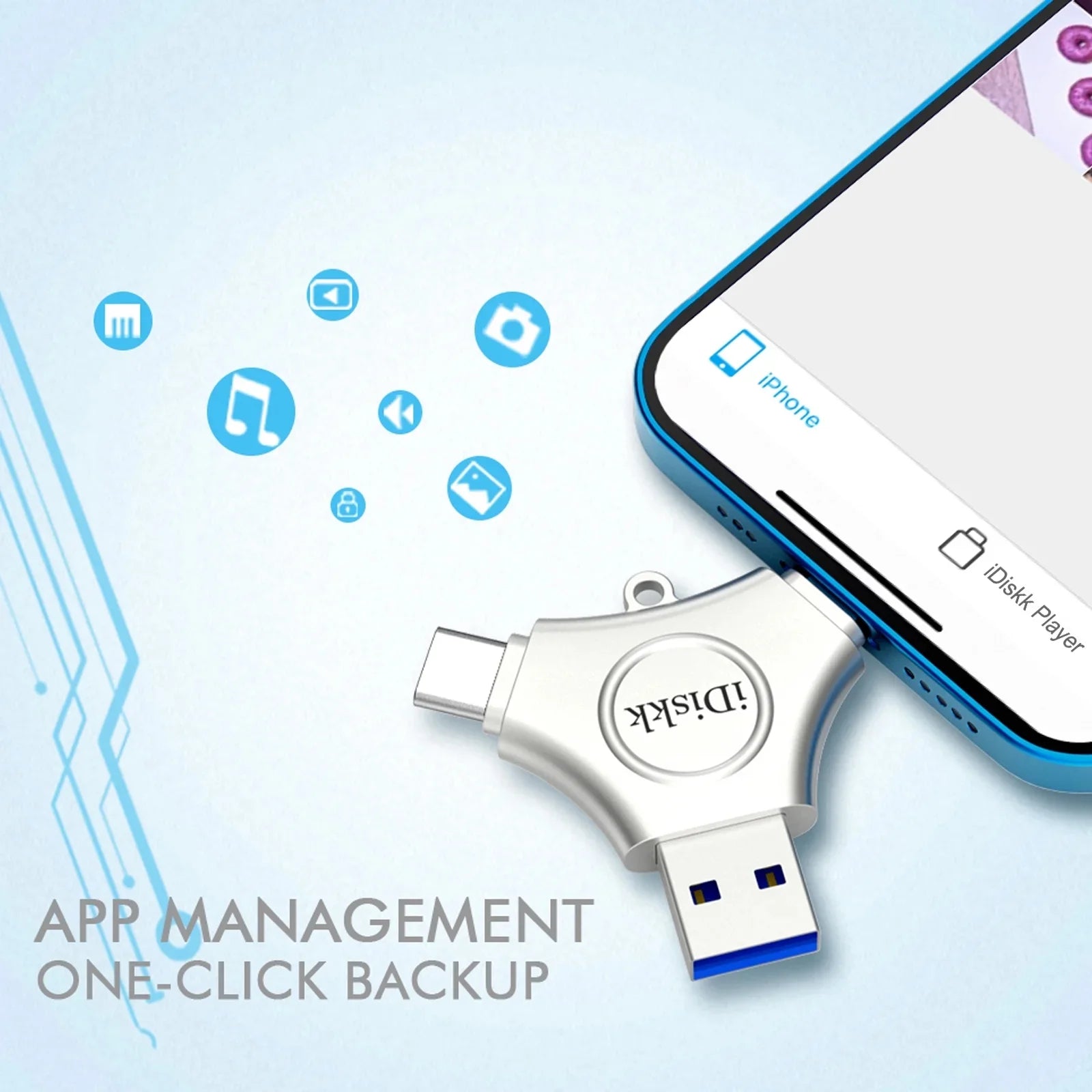 MFI Certified Photo Stick 3In1 931GB Flash Drive for Iphone USB C Ipad Pro Android for Iphone ,Ipad Photo Storage Stick for Pc,Mac,Imac