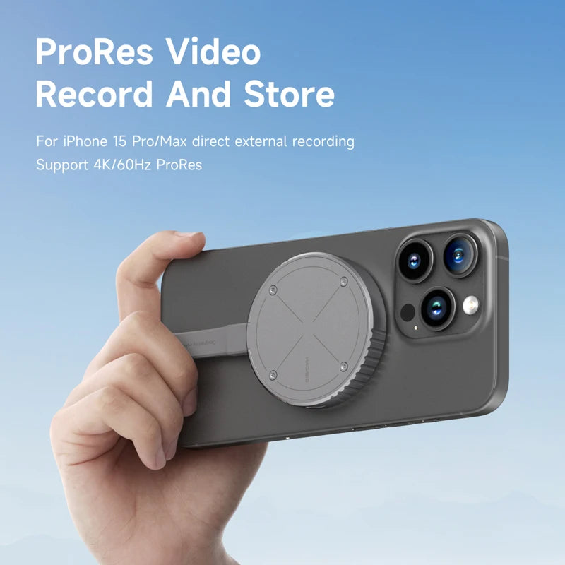 Magnetic M.2 2230 Nvme SSD Enclosure Magsafe SSD Case USB C 3.2 Gen2 to Nvme PCI-E for Iphone 16 Pro Max Prores Macbook