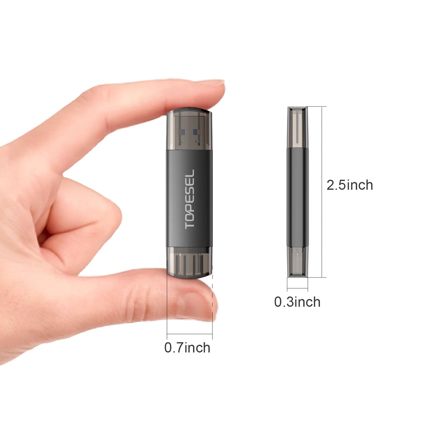 2 Pack USB 3.0 Flash Drive 64GB Type C OTG Memory Stick Thumb Drive Fits for Android Phone