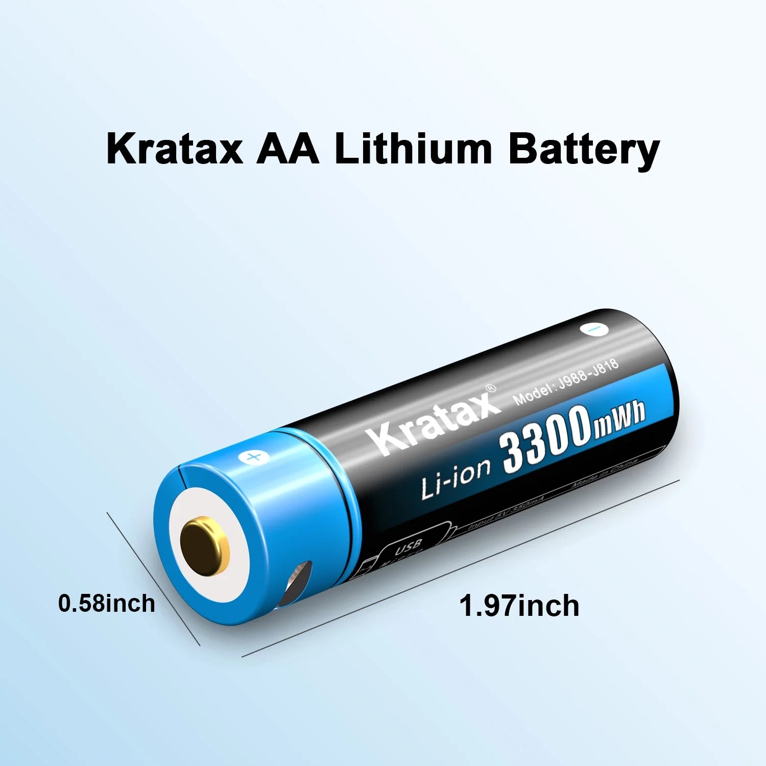 USB Rechargeable AA Batteries, 4Pcs 1.5V 3300Mwh Lithium Batteries AA, 2H Fast Full Charged, 1500 Cycles, 4-In-1 USB to Micro USB Charging Cable
